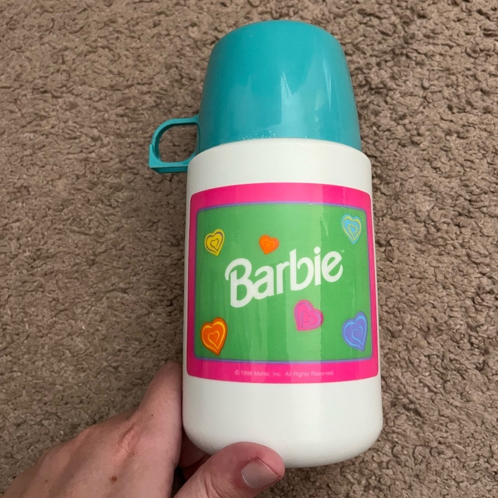 1998 Barbie Thermos with Heart Design